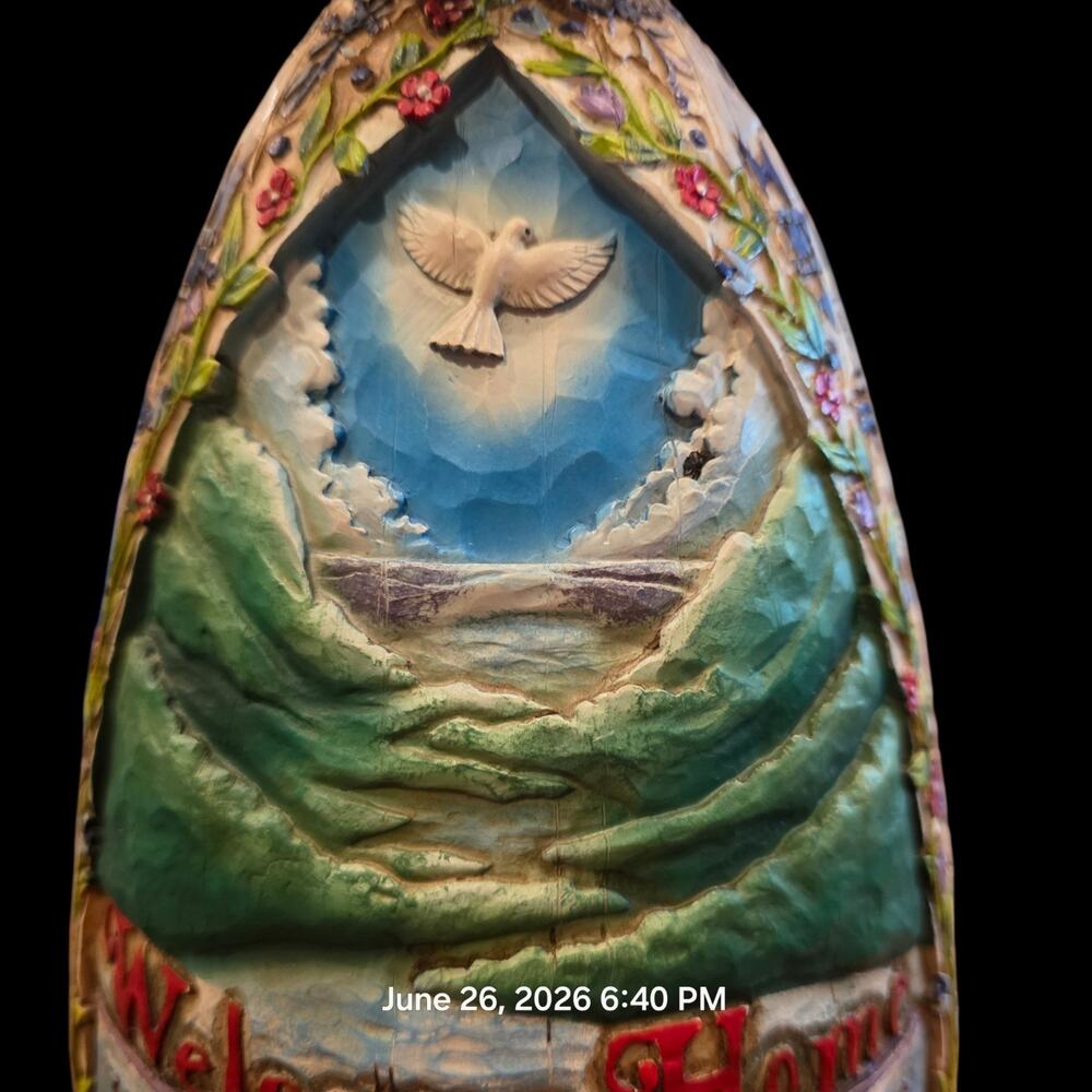 Jim Shore 4003513 "Peaceful Journey" Angel Figurine Enesco 11" Praying Memoriam - Picture 4 of 13